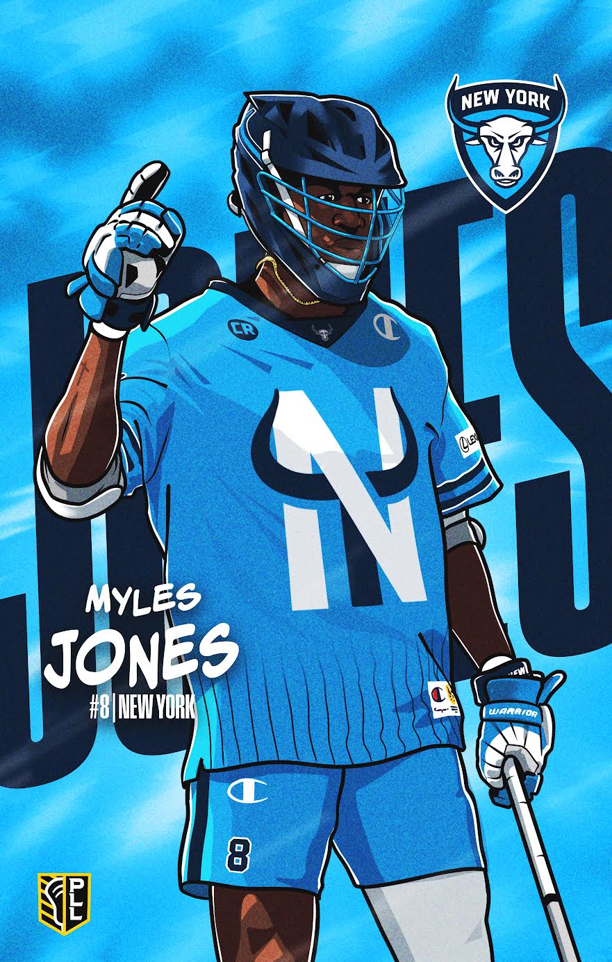 New York Atlas Jones Player Poster