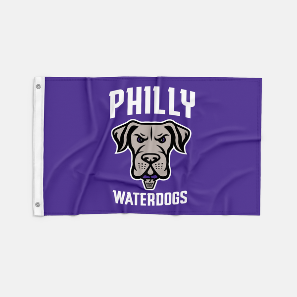 Philadelphia Waterdogs Team Logo Flag