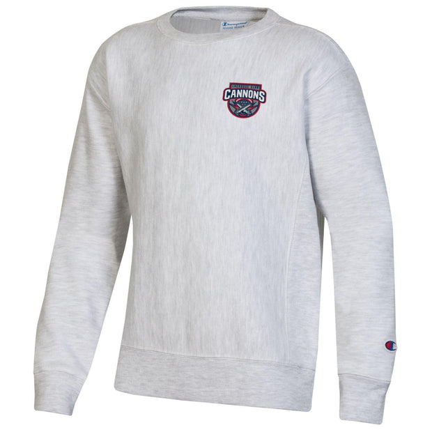 Champion Cannons Silver Grey Reverse Weave Crewneck- Youth