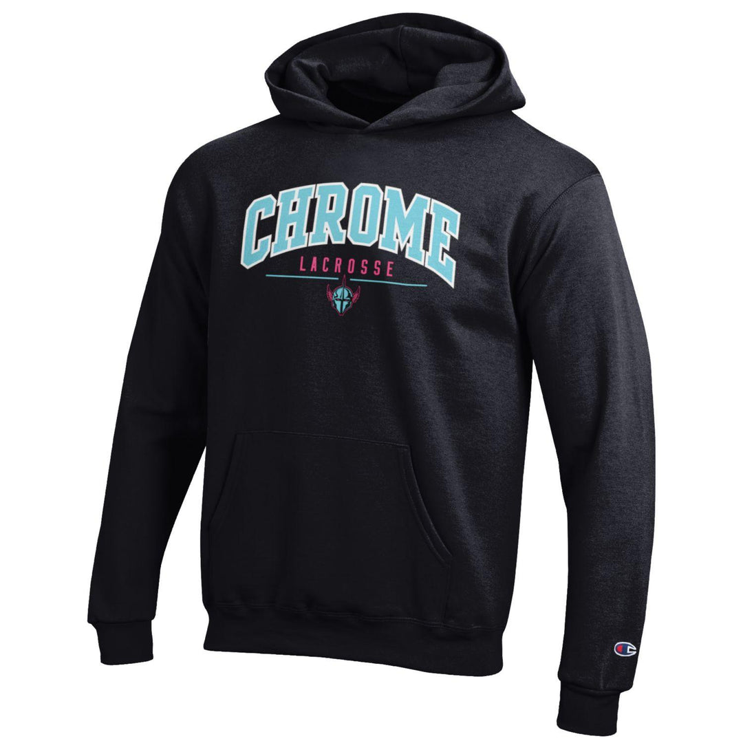 Champion Chrome Black Powerblend Hoodie- Youth