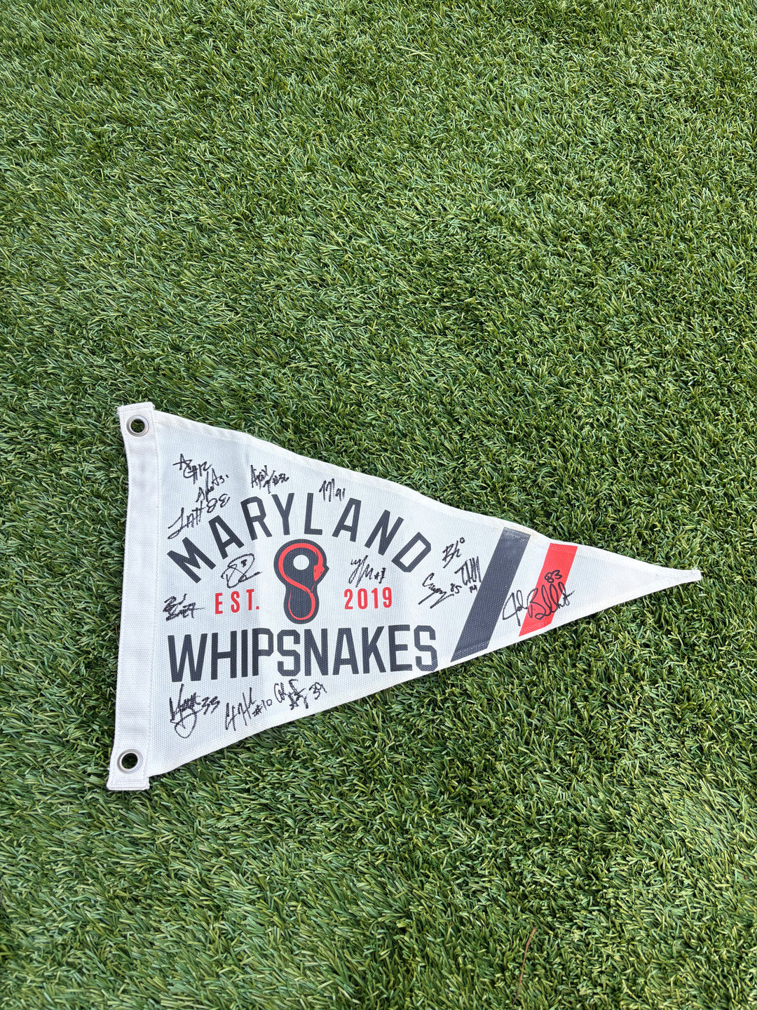 Maryland Whipsnakes Authentic Team Signed Pennant