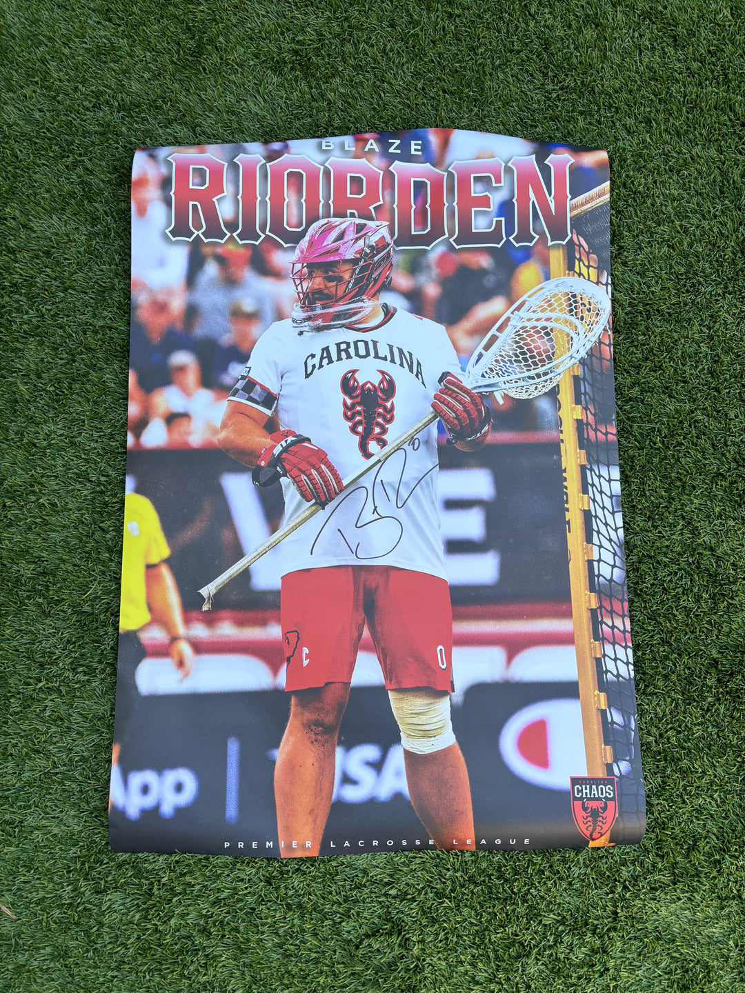 Carolina Chaos #0 Blaze Riorden Authentic Signed Poster