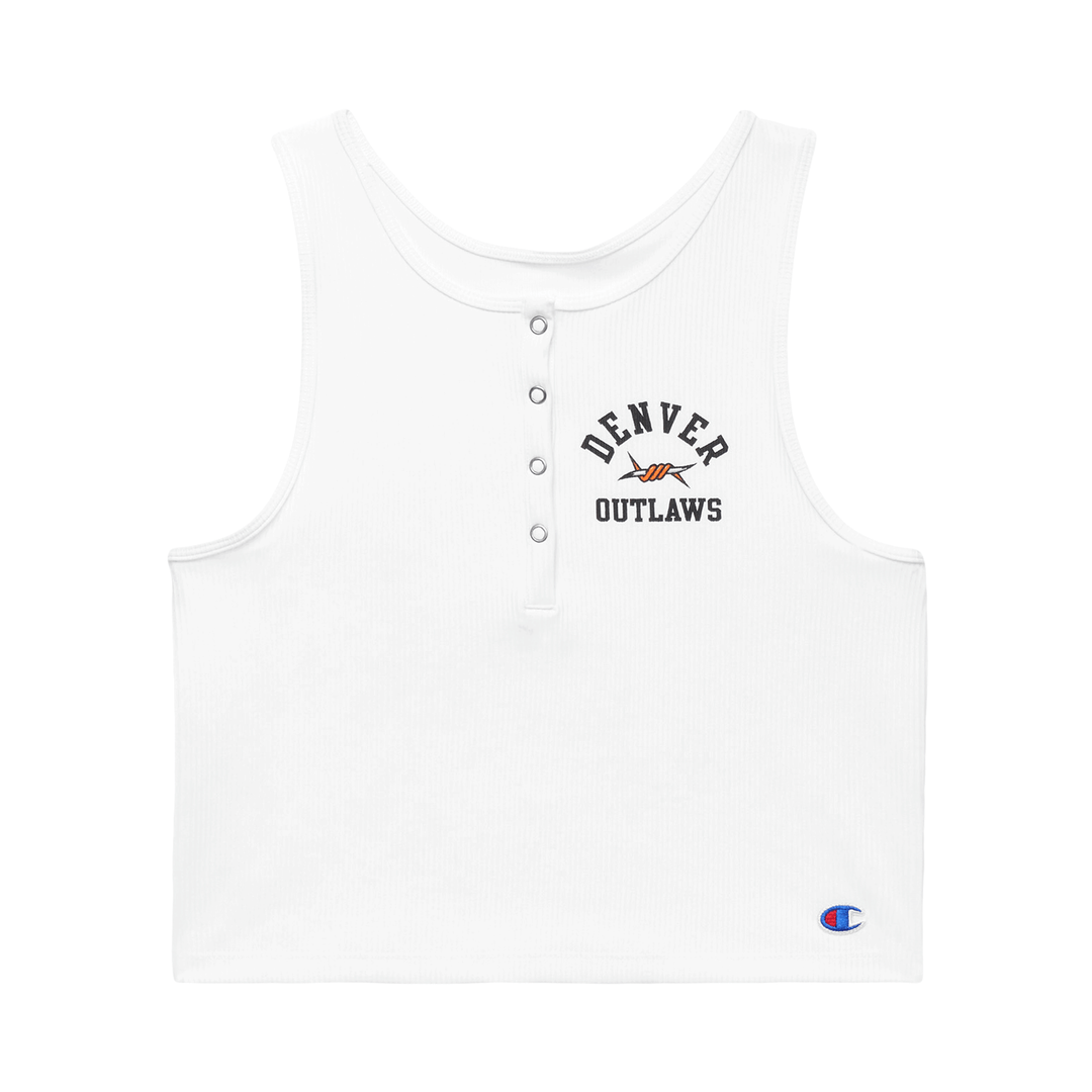 Denver Outlaws Women's Rib Henley Crop