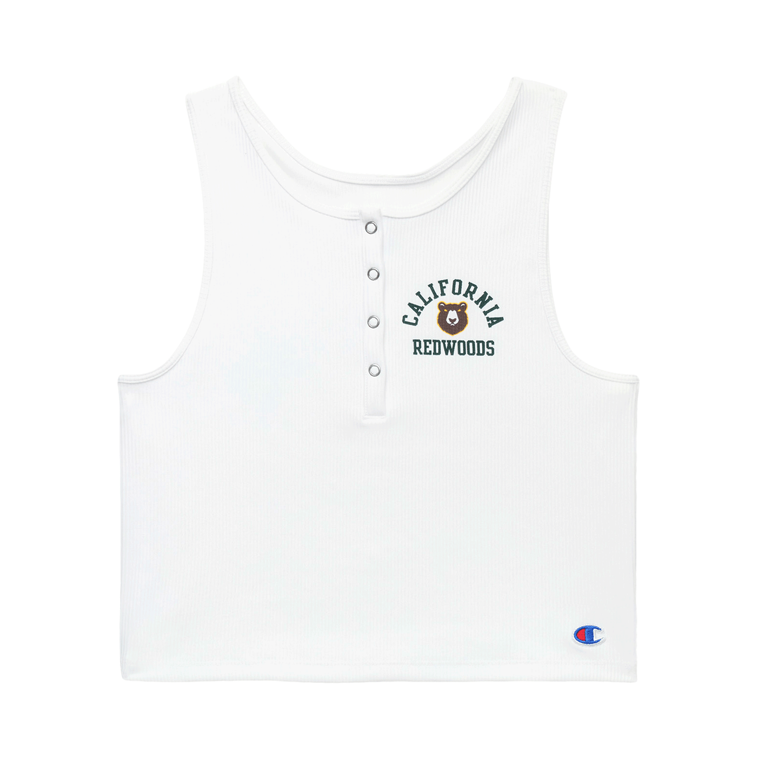 California Redwoods Women's Rib Henley Crop