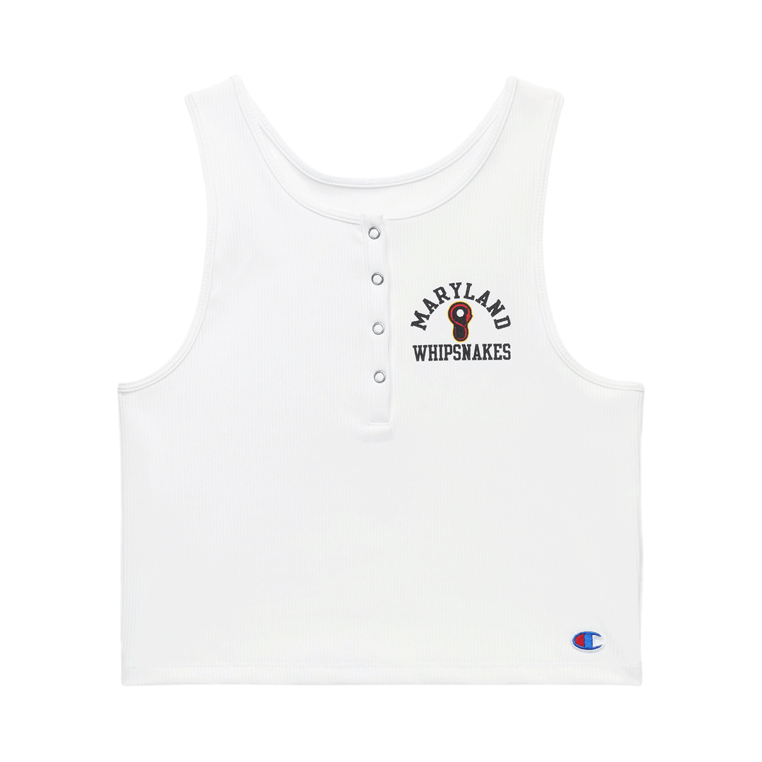 Maryland Whipsnakes Women's Rib Henley Crop