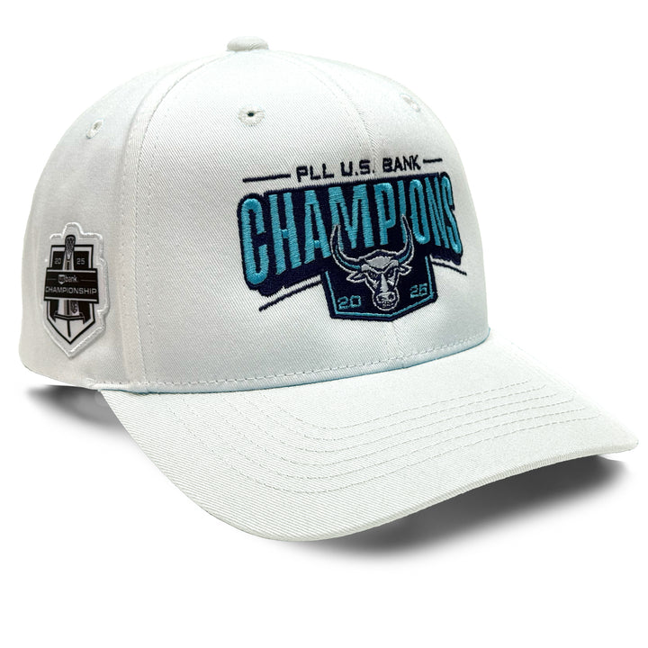2025 Authentic Onfield PLL US Bank Champion Hat - New York Atlas (Solid White)
