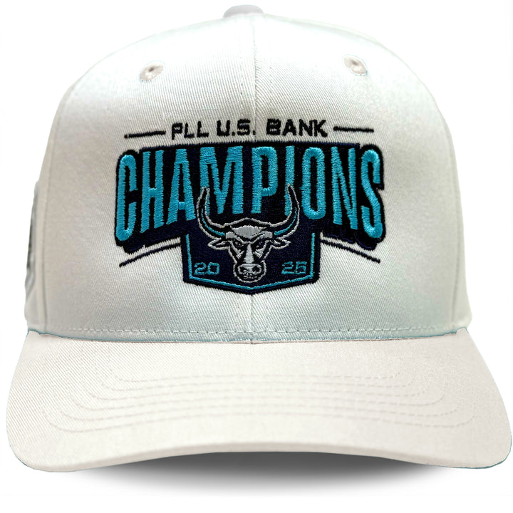 2025 Authentic Onfield PLL US Bank Champion Hat - New York Atlas (Solid White)