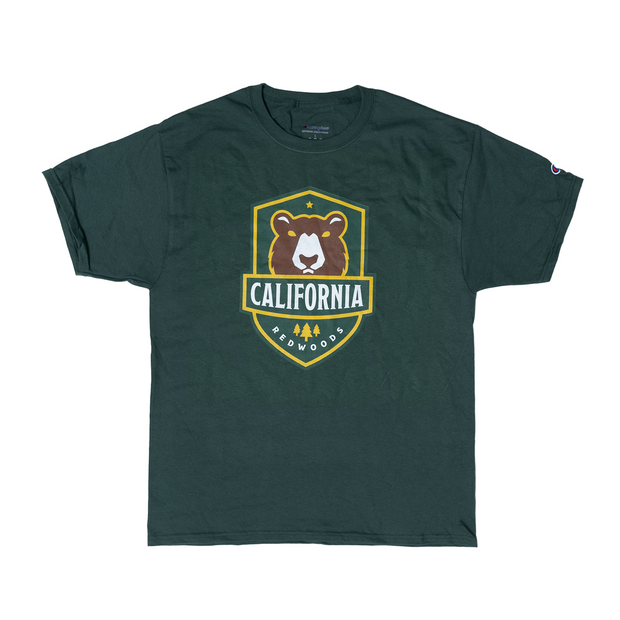 Champion California Redwoods Primary Logo Green Tee