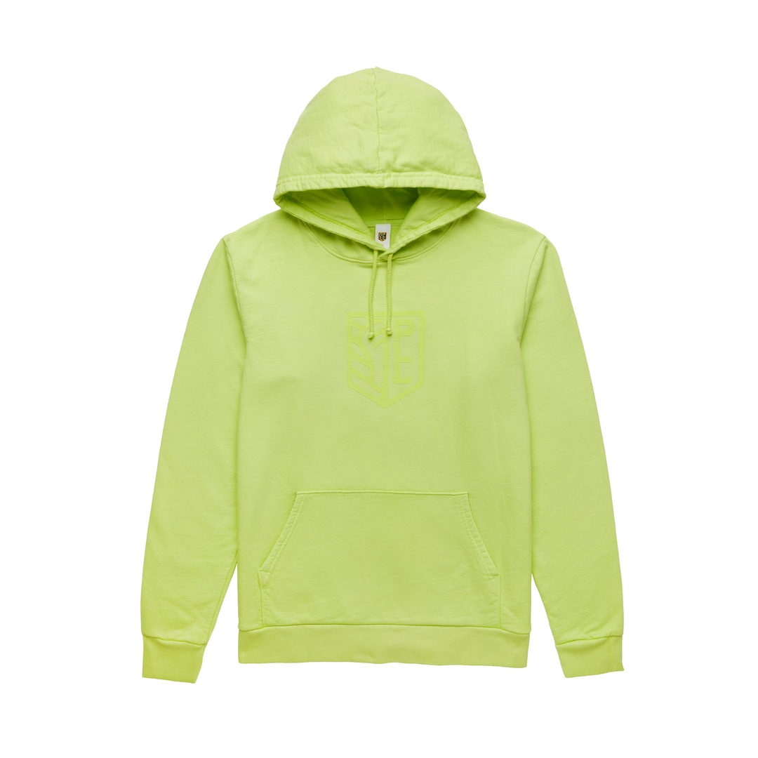 Tonal Shield Hoodie Lime