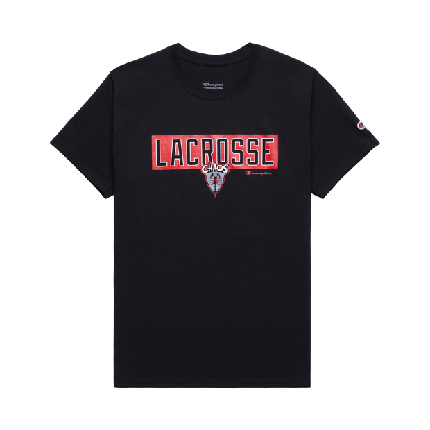 PLL Chaos Lacrosse Club Champion Men's Block T-Shirt - Black