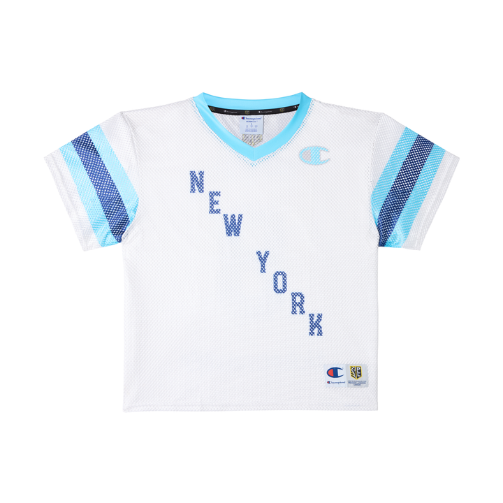 Champion "Ready to Ship" New York Atlas 2024 Baptiste Throwback Player Porthole Mesh Replica Jersey