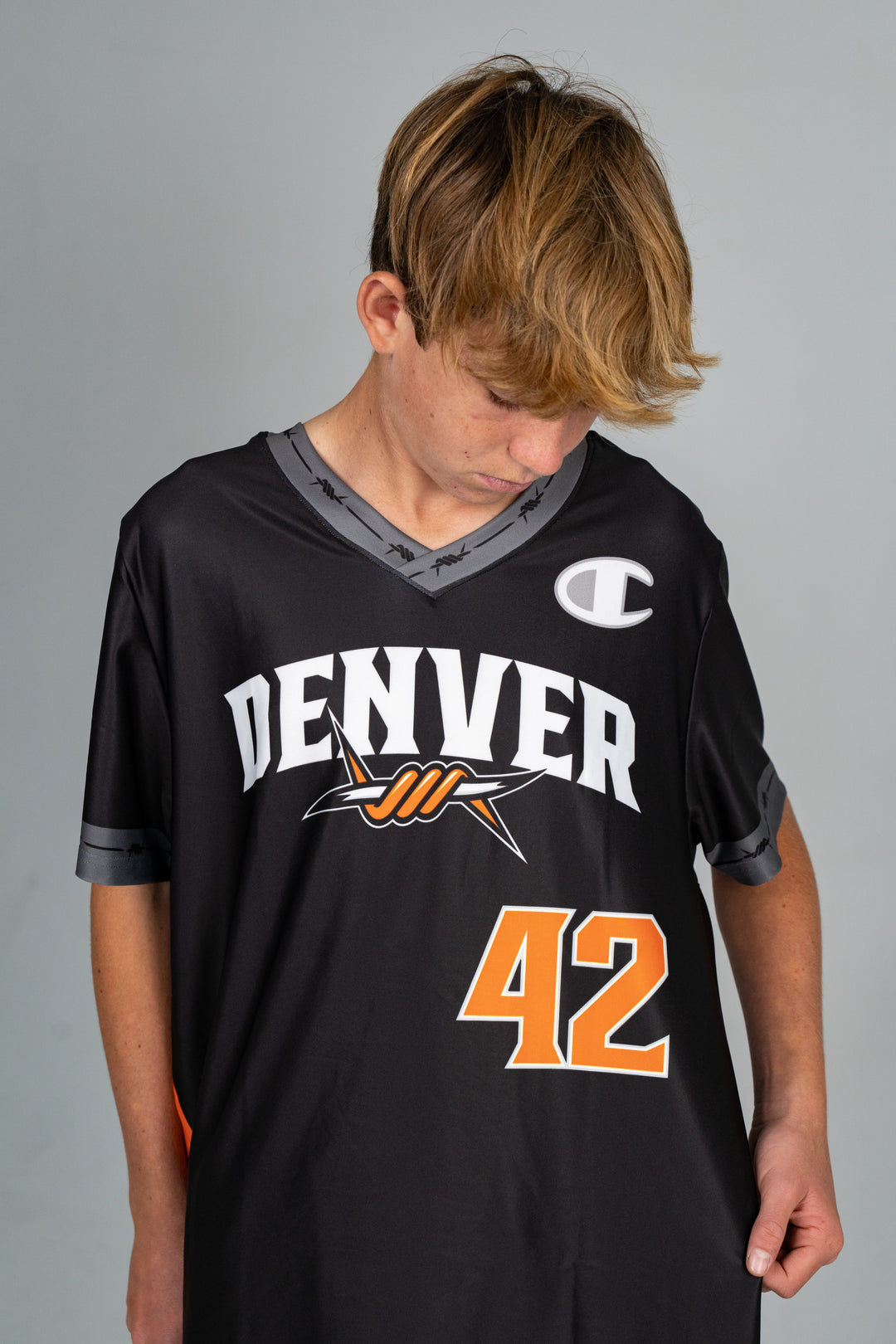 Champion "Ready to Ship" Denver Outlaws 2024 O'Neill Replica Jersey - Youth (Away)