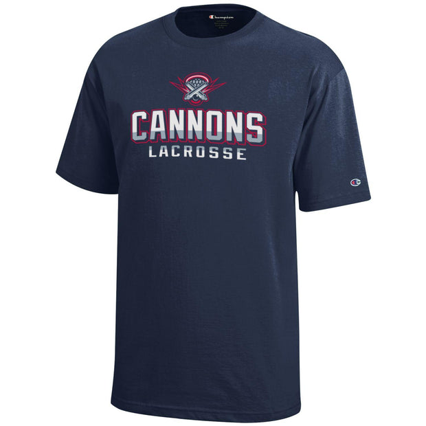 Champion Cannons Navy Logo Tee- Youth
