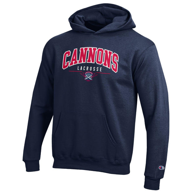 Champion Cannons Navy Powerblend Hoodie- Youth