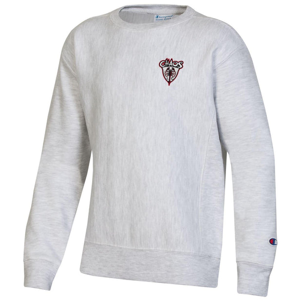 Champion Chaos Silver Grey Reverse Weave Crewneck- Youth