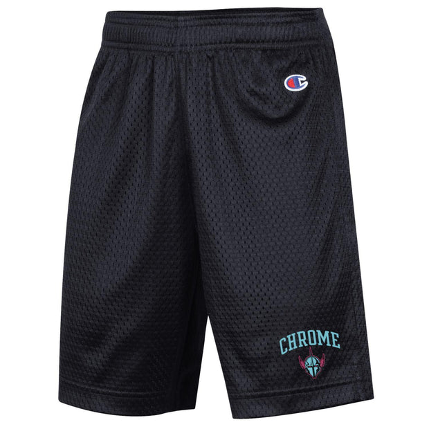 Champion Chrome Black Mesh Shorts- Youth