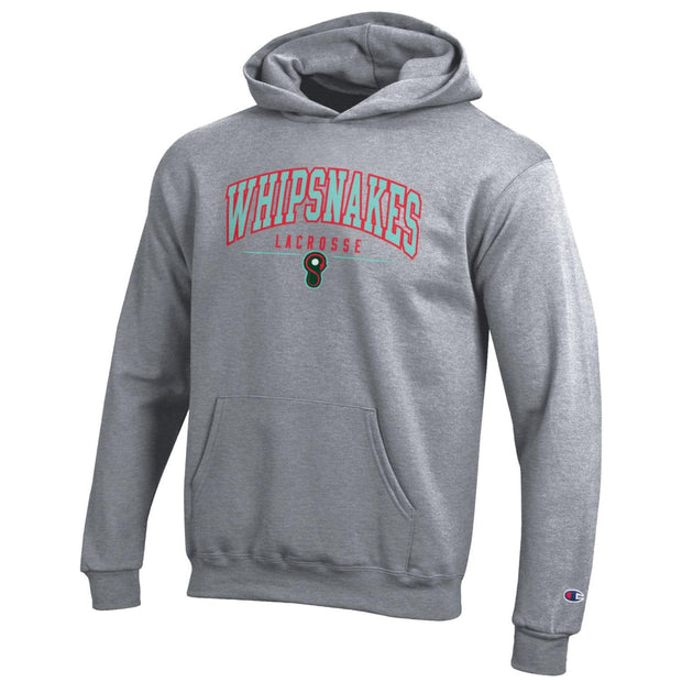 Champion Whipsnakes Heather Grey Powerblend Hoodie- Youth