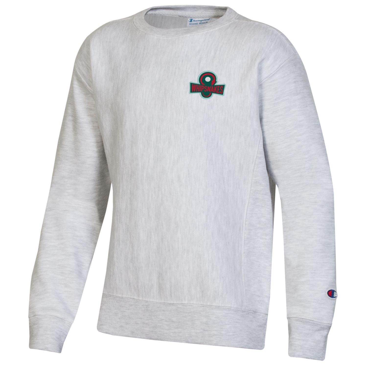 Champion Whipsnakes Silver Grey Reverse Weave Crewneck Youth