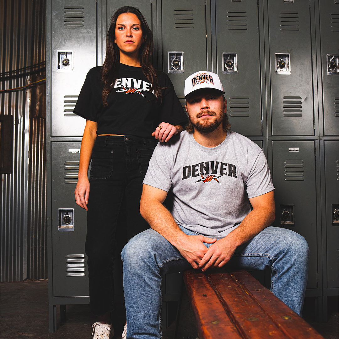 Champion Denver Outlaws Primary Logo Black Tee