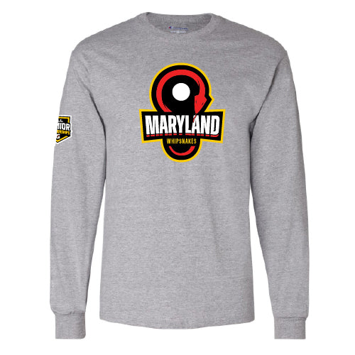 Jr. Champs Maryland Whipsnakes Custom Long Sleeve Jersey Tee - Youth