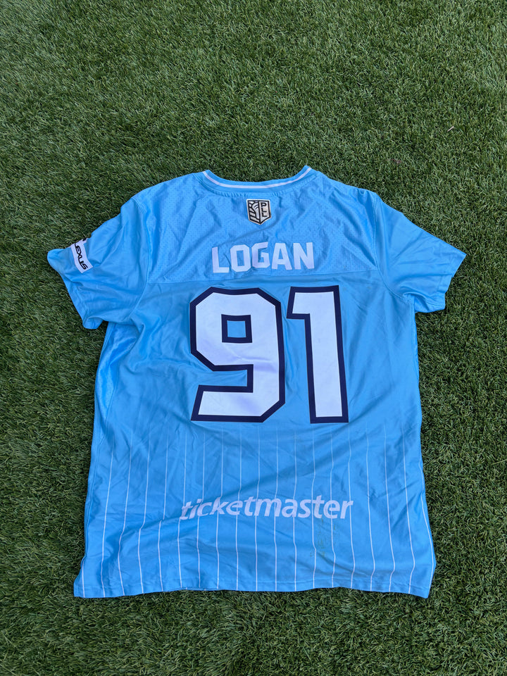 NY Atlas #91 Danny Logan Authentic Jersey