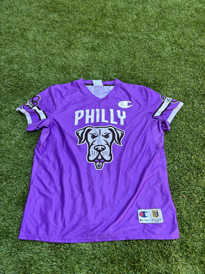Philadelphia Waterdogs Purple Authentic #44 Ben Randall Signed Jersey