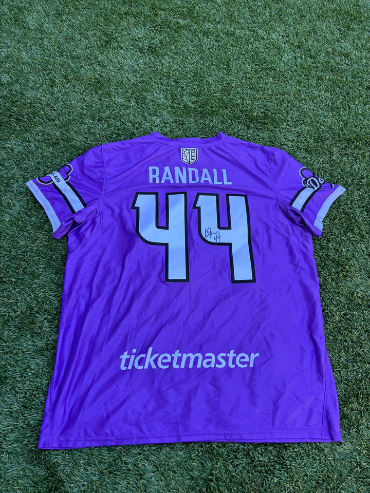 Philadelphia Waterdogs Purple Authentic #44 Ben Randall Signed Jersey
