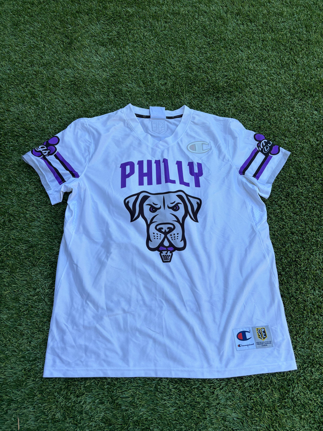 Philadelphia Waterdogs White Authentic #44 Ben Randall Signed Jersey