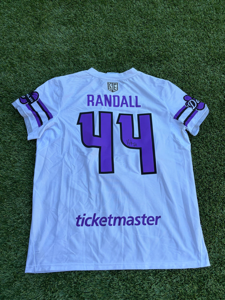 Philadelphia Waterdogs White Authentic #44 Ben Randall Signed Jersey