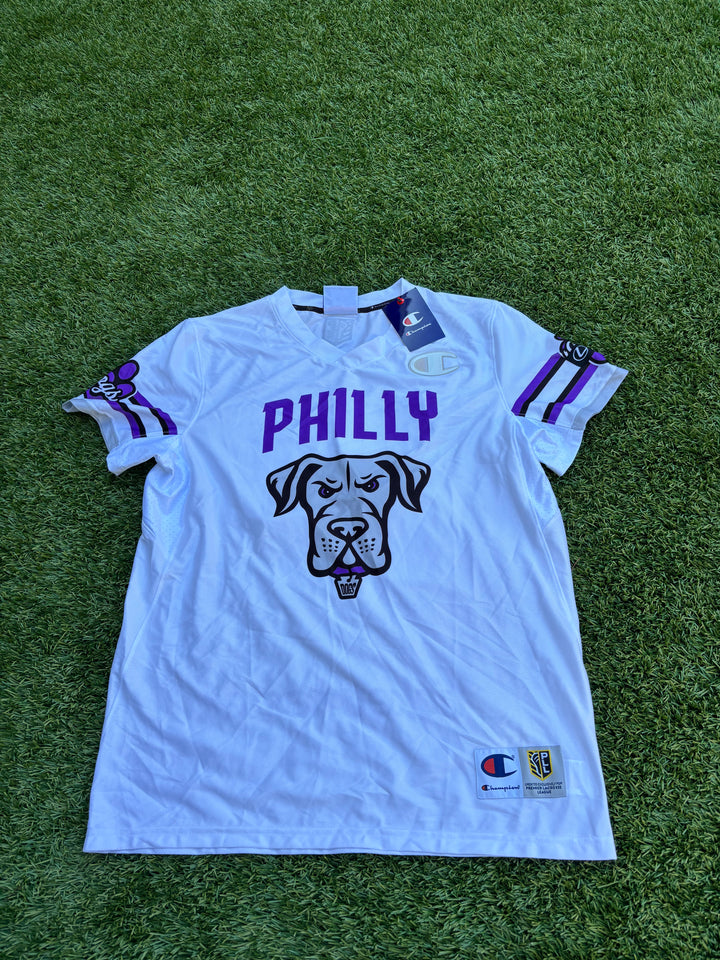 Philadelphia Waterdogs White Authentic #77 Zach Currier Signed Jersey