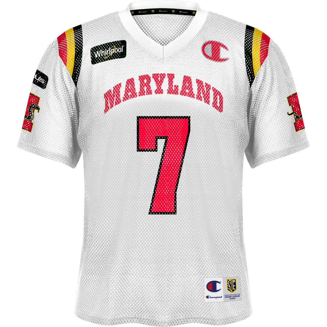 Malone 2025 Maryland Whipsnakes Throwback Player Porthole Mesh Replica Jersey - Youth (Ready to Ship)