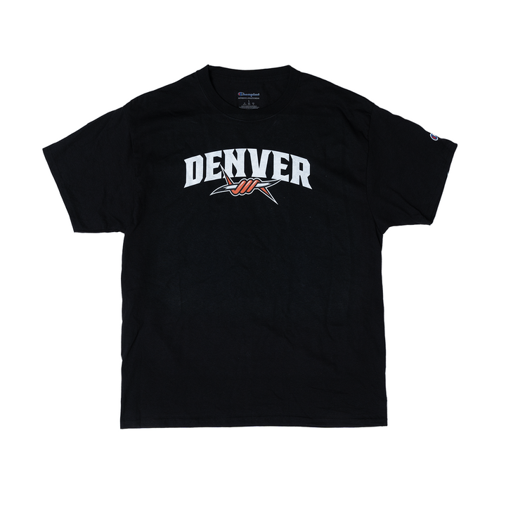 Champion Denver Outlaws Primary Logo Black Tee