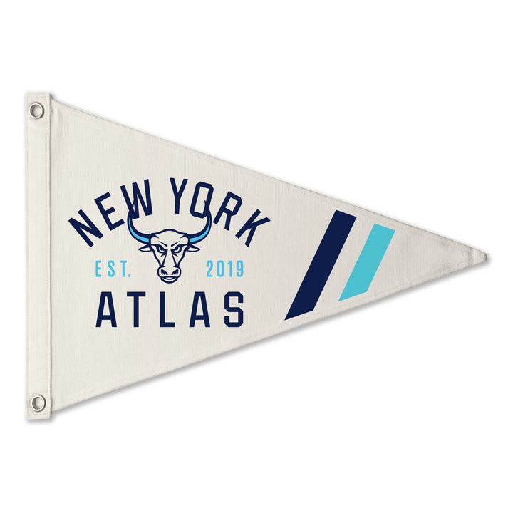 New York Atlas Retro Canvas Flag