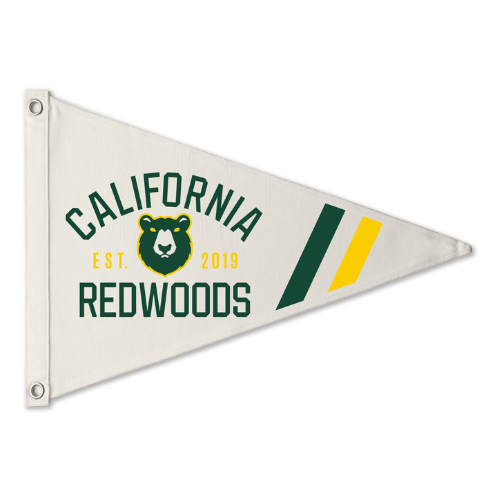 California Redwoods Retro Canvas Flag