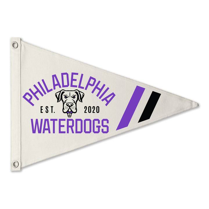Philadelphia Waterdogs Retro Canvas Flag