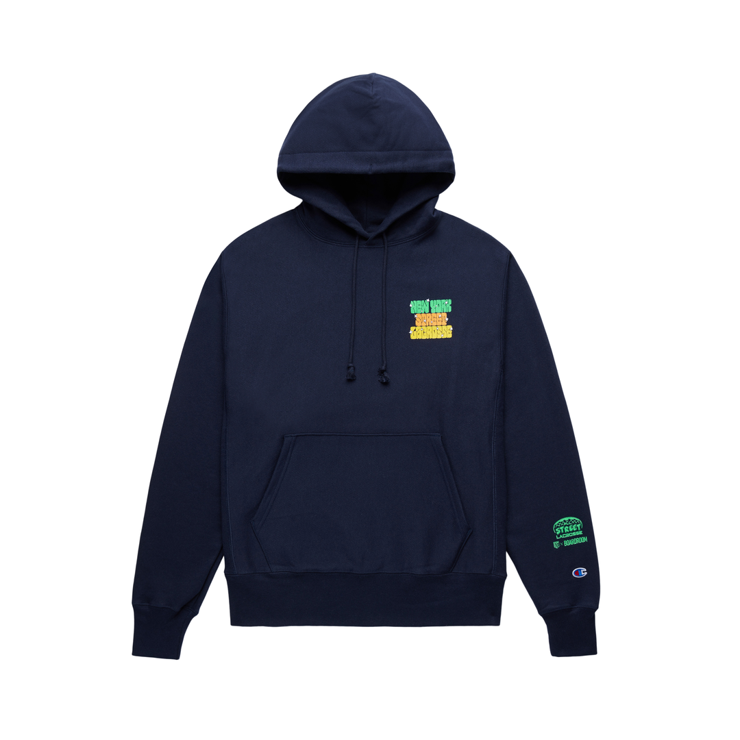 Champion Street Lacrosse Navy Reverse Weave Hoodie S Navy