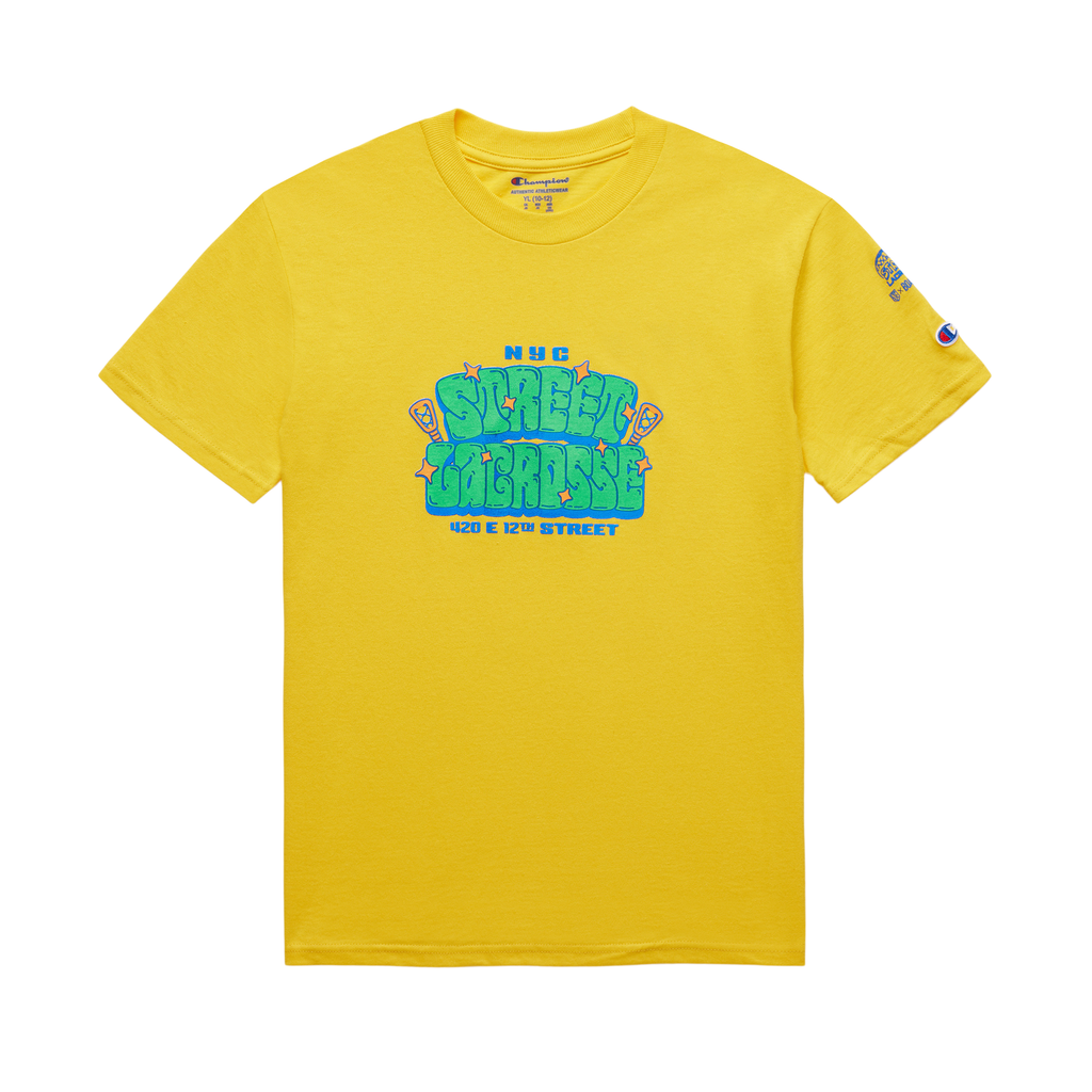 Champion heritage tee yellow best sale