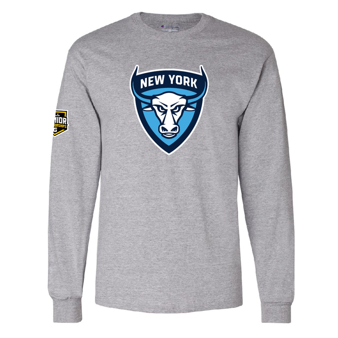 Jr. Champs New York Atlas Custom Long Sleeve Jersey Tee