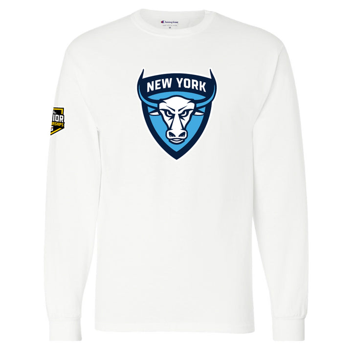 Jr. Champs New York Atlas Custom Long Sleeve Jersey Tee