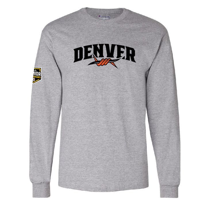 Jr. Champs Denver Outlaws Custom Long Sleeve Jersey Tee - Youth
