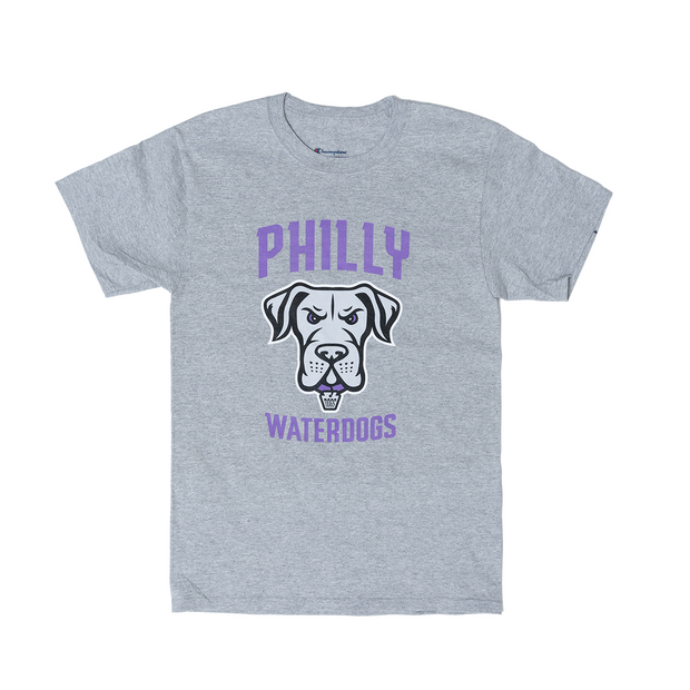 Champion Philadelphia Waterdogs Primary Logo Grey Tee