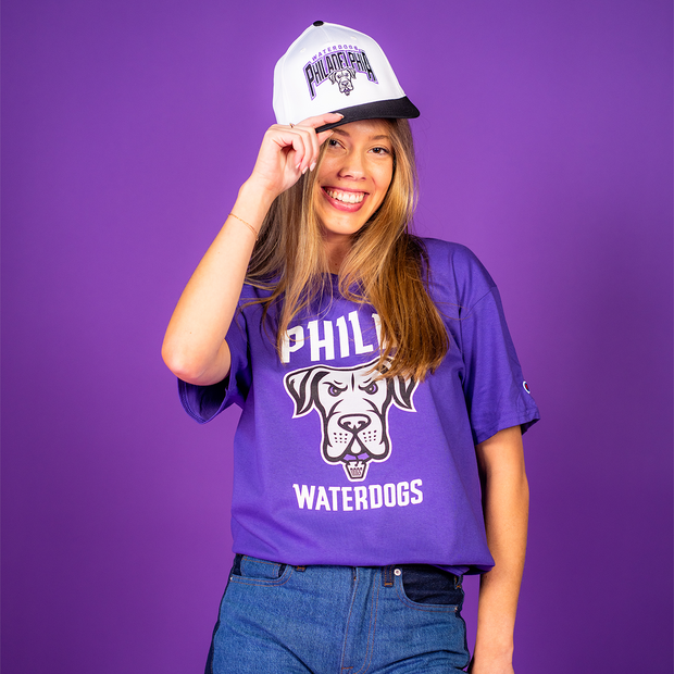 Champion Philadelphia Waterdogs Primary Logo Purple Tee