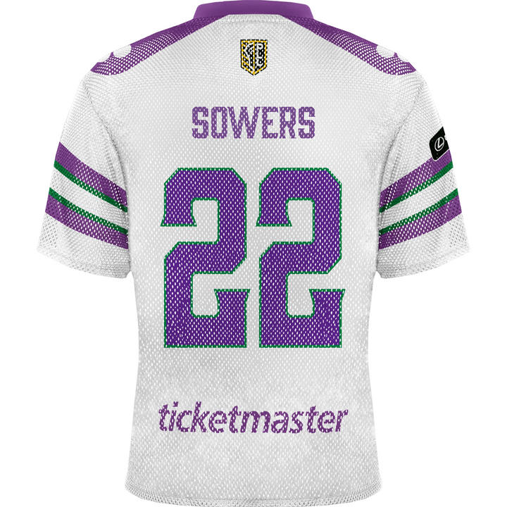 Sowers 2025 Philadelphia Waterdogs Throwback Porthole Mesh Player Jersey (Ready to Ship)