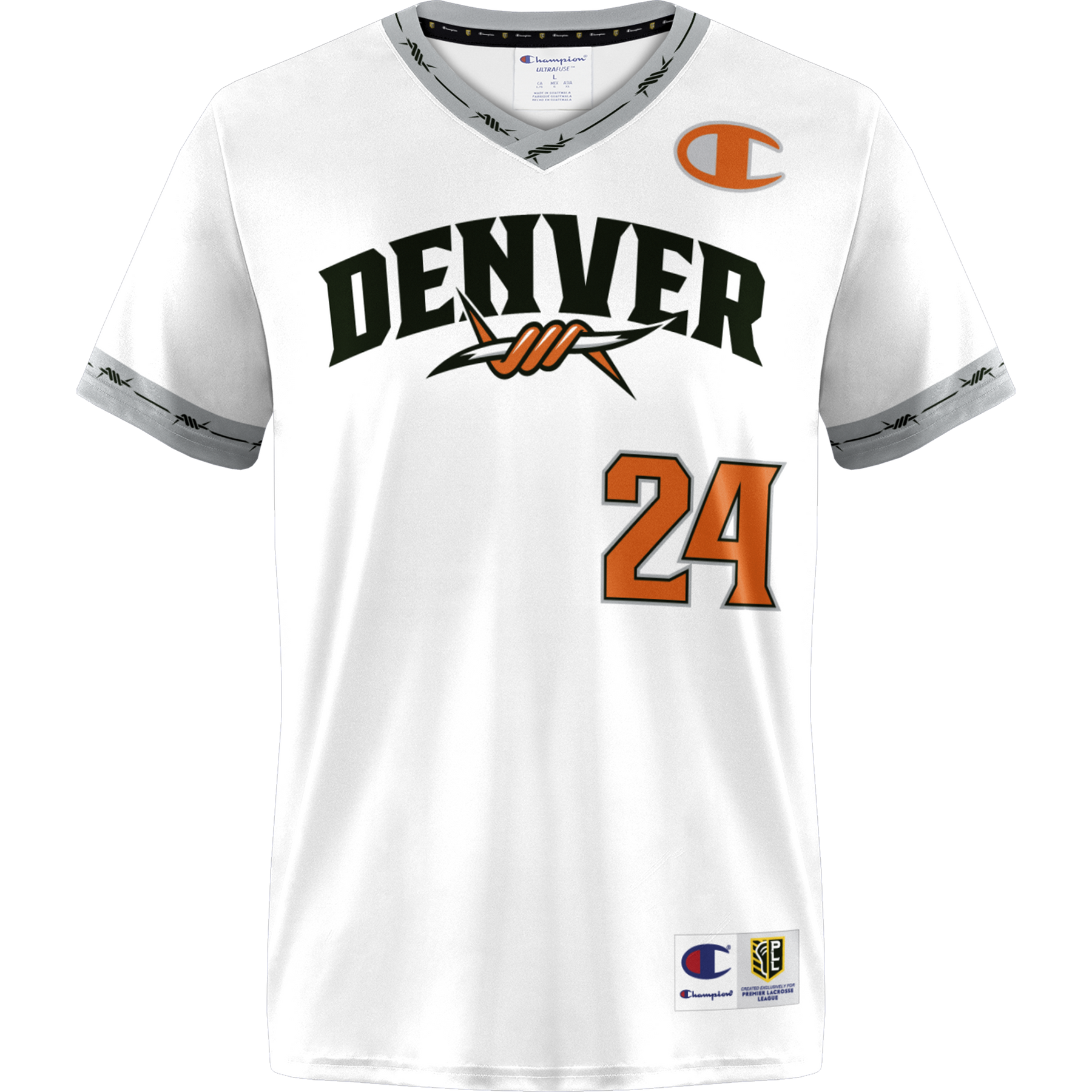 Champion Personalized Name Number Denver Outlaws 2024 Home Replica Premier Lacrosse League Shop