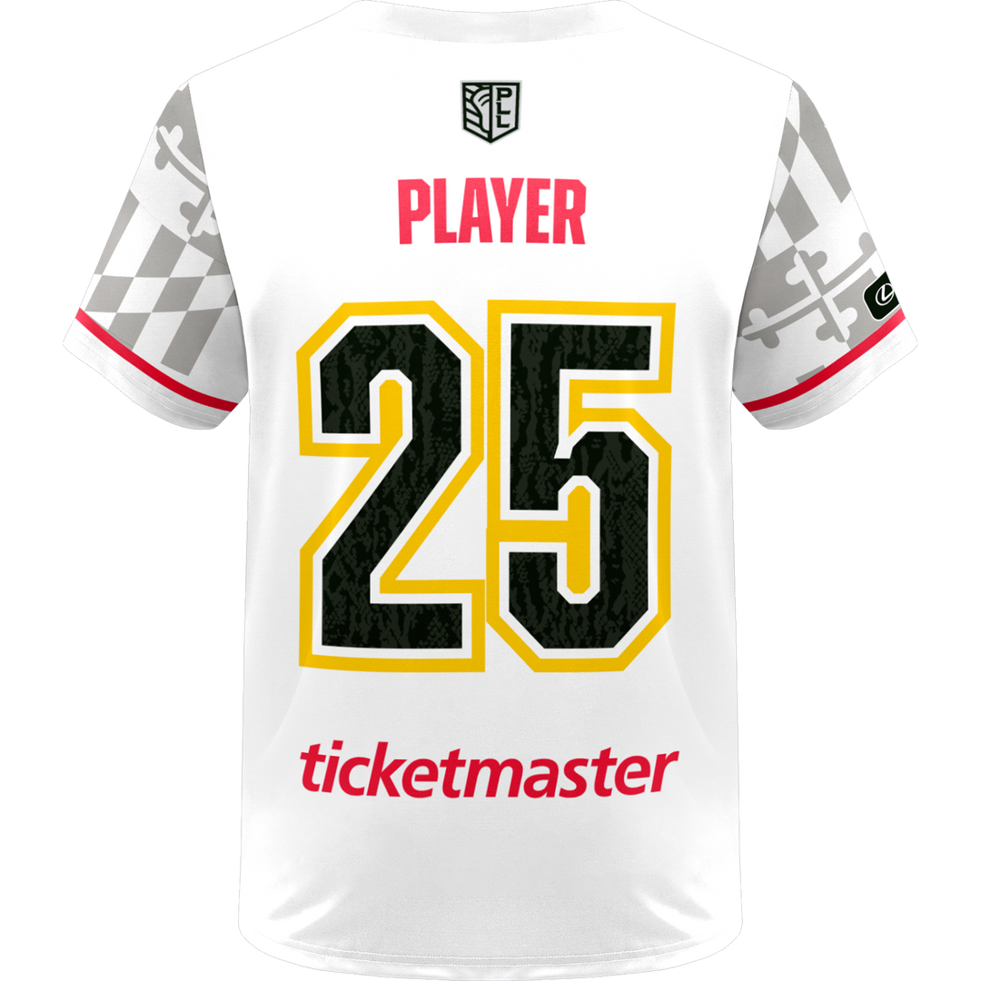 Champion Personalized (Name & Number) Maryland Whipsnakes 2025 Home Replica Jersey