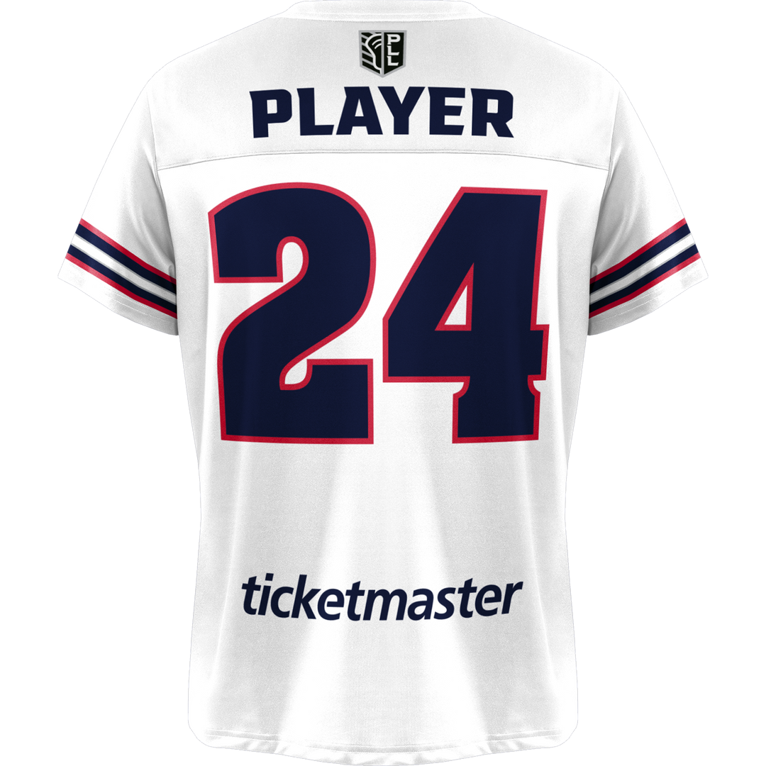 Champion Boston Cannons 2024 Home Player Drop Down Replica Jersey Youth