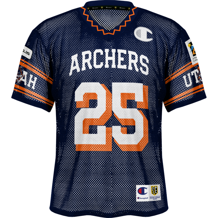 Utah Archers 2025 Throwback Player (Drop Down) Porthole Mesh Replica Jersey