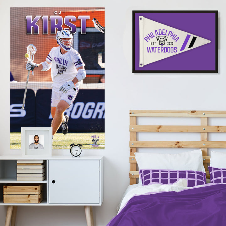 Philadelphia Waterdogs Retro Canvas Flag