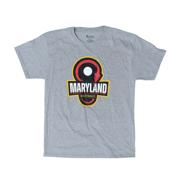 Champion Maryland Whipsnakes Primary Logo Grey Tee