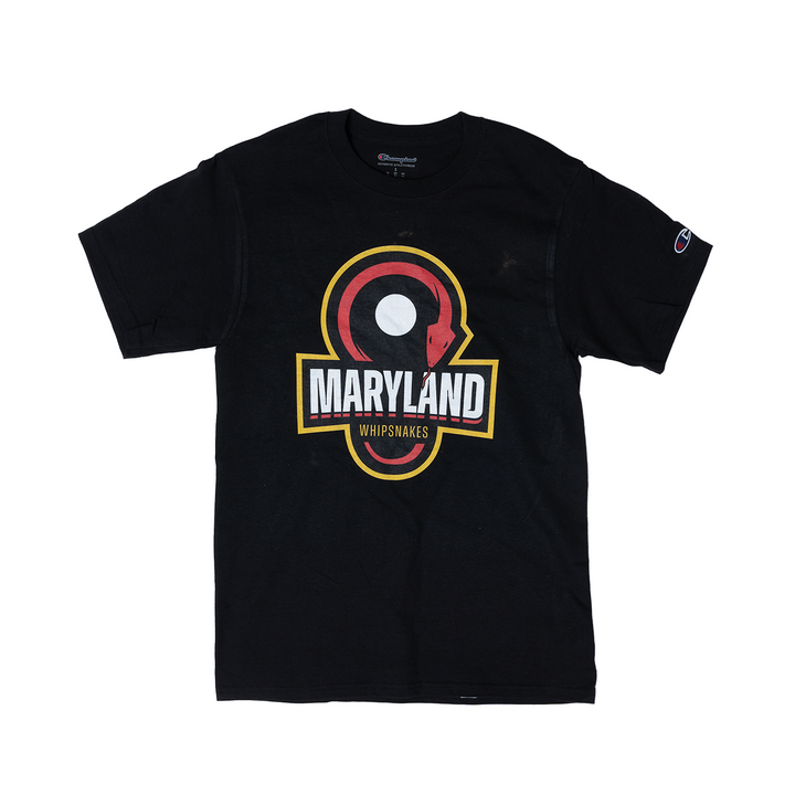 Champion Maryland Whipsnakes Primary Logo Black Tee